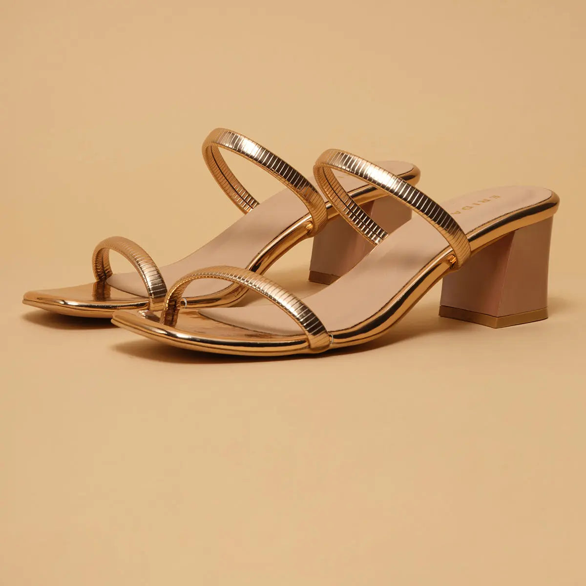 Lyraa Metallic Heels KM Footwear
