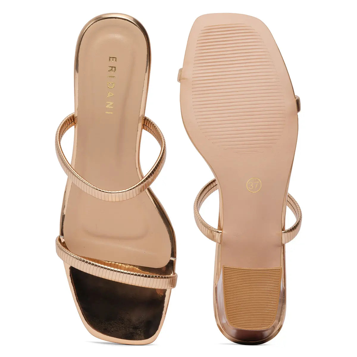 Lyraa Metallic Heels KM Footwear