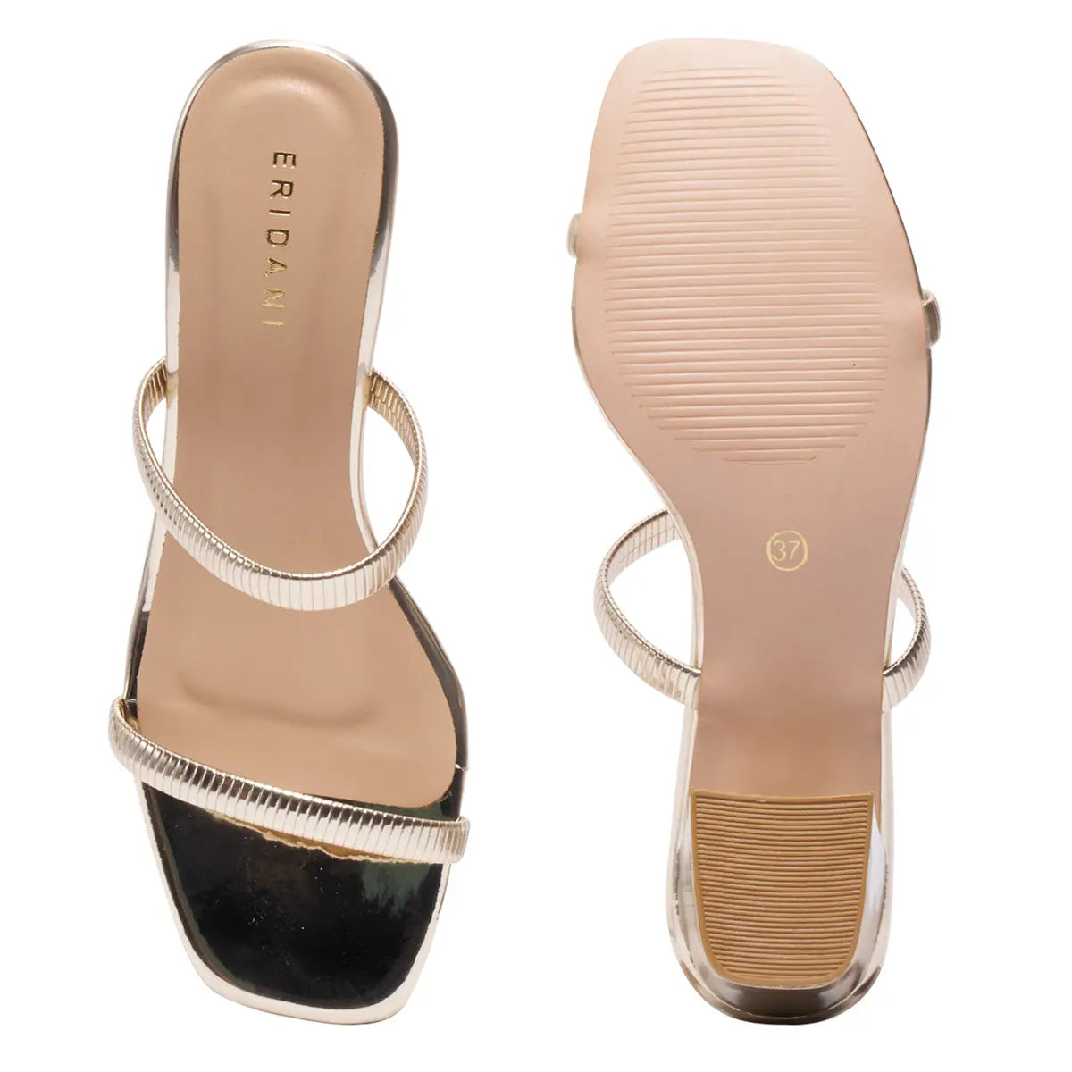 Lyraa Metallic Heels KM Footwear