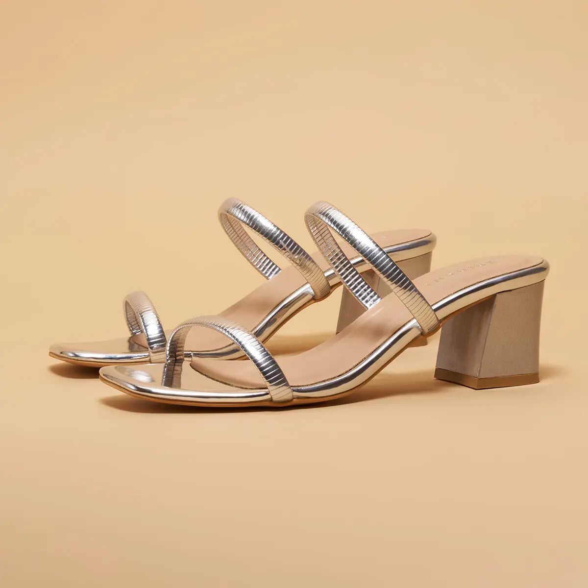 Lyraa Metallic Heels KM Footwear
