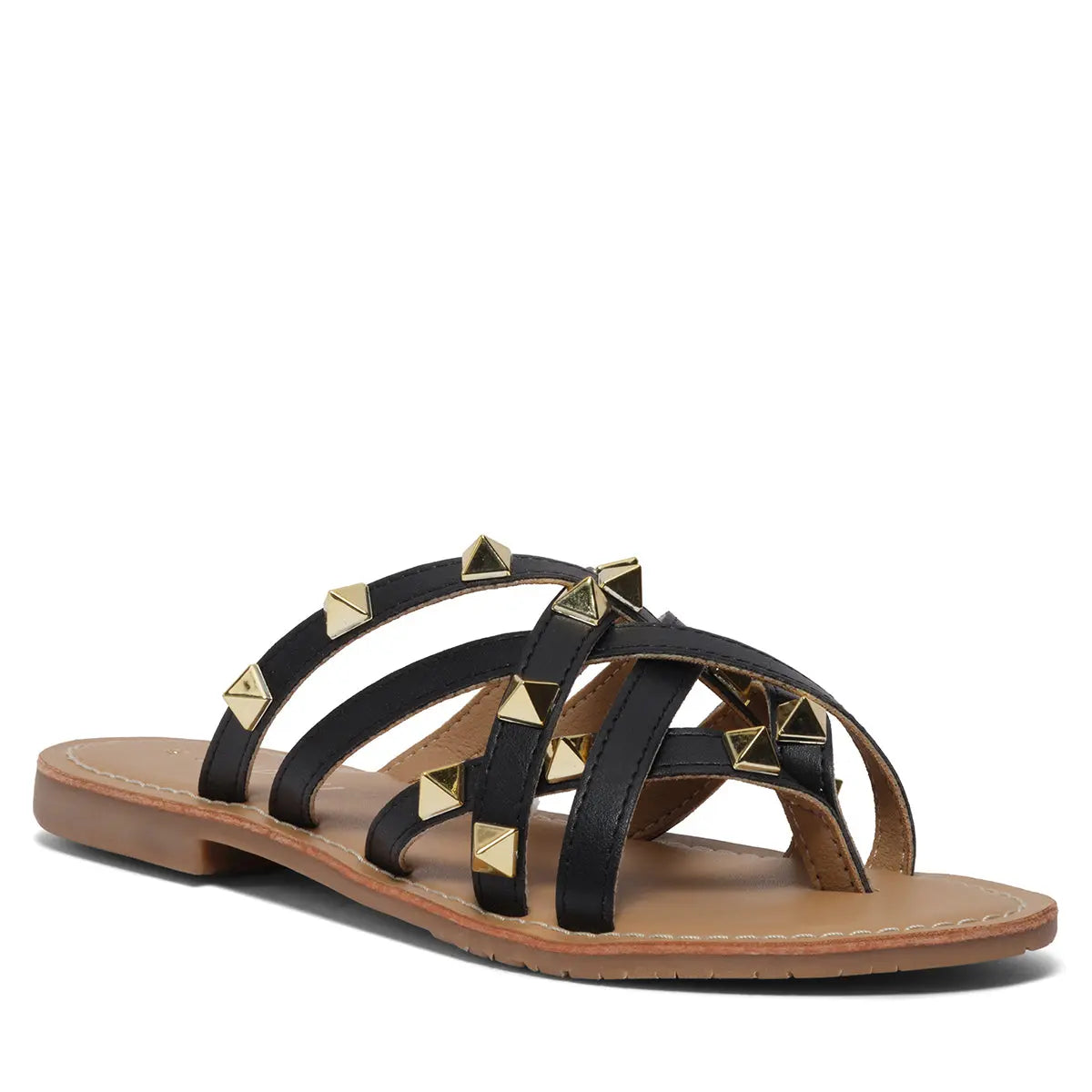 Mian Studded Flats Indian Leather Company