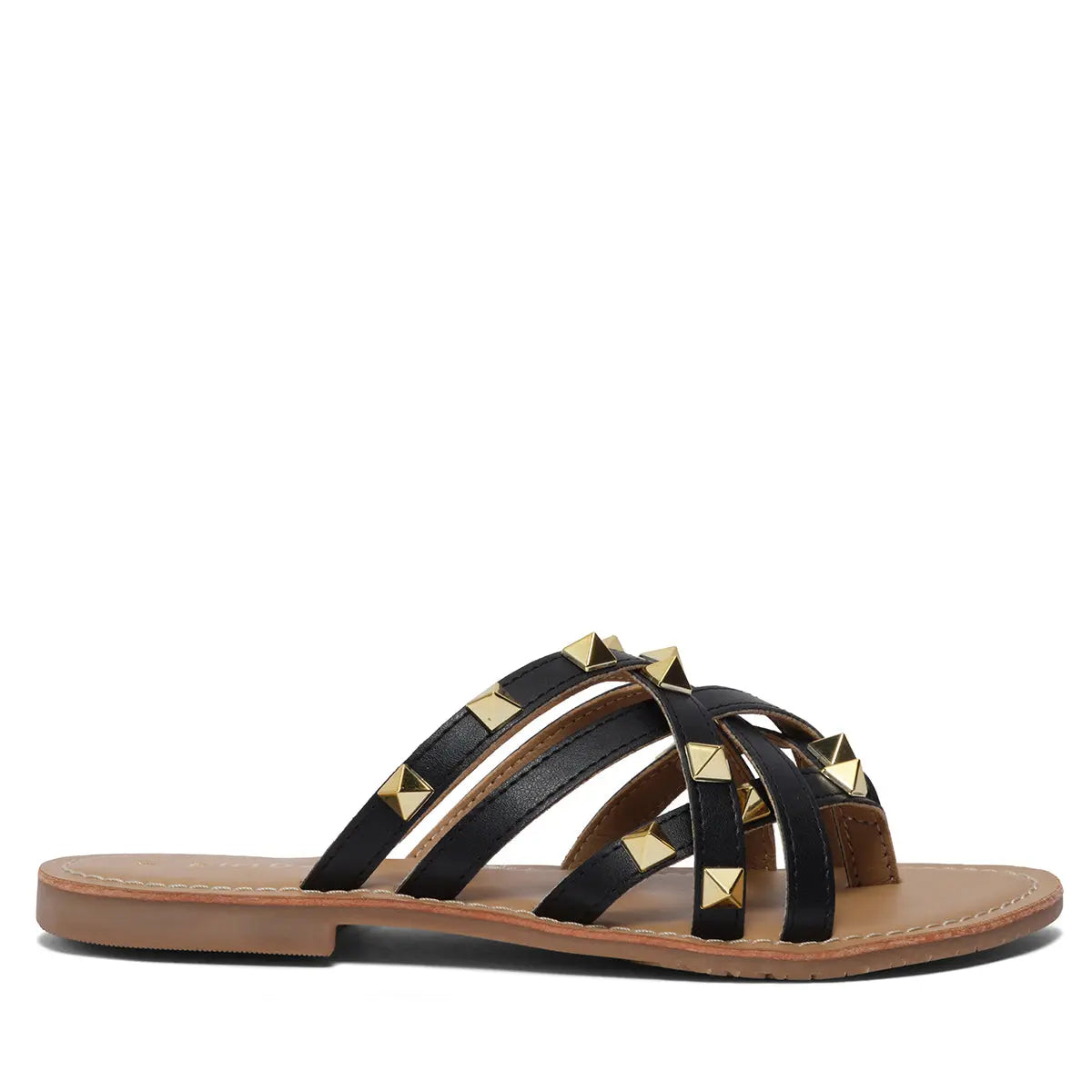 Mian Studded Flats Indian Leather Company
