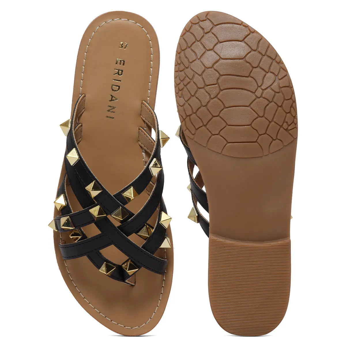 Mian Studded Flats Indian Leather Company