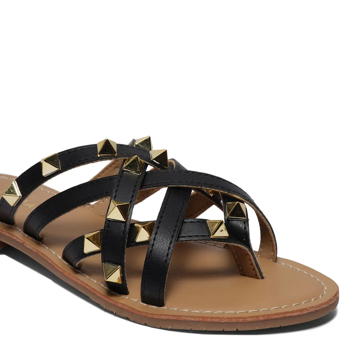 Mian Studded Flats Indian Leather Company