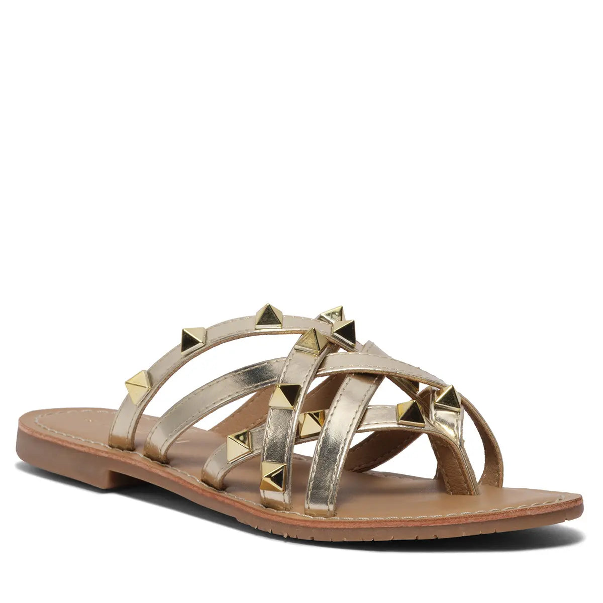 Mian Studded Flats Indian Leather Company