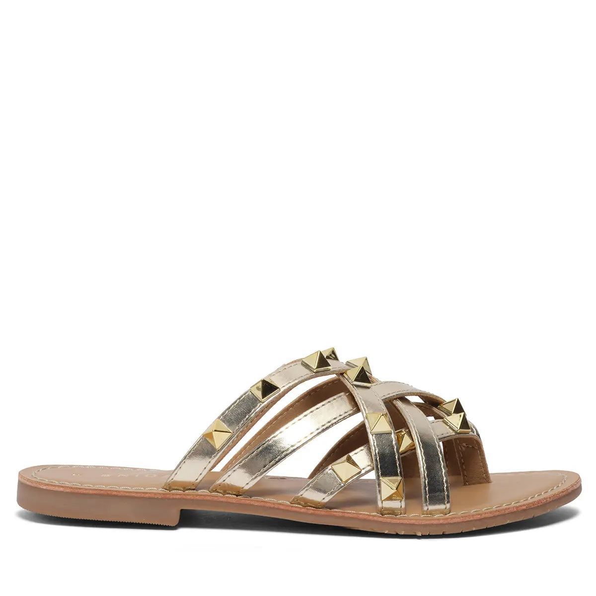 Mian Studded Flats Indian Leather Company