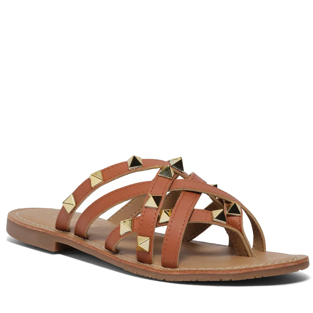 Mian Studded Flats Indian Leather Company