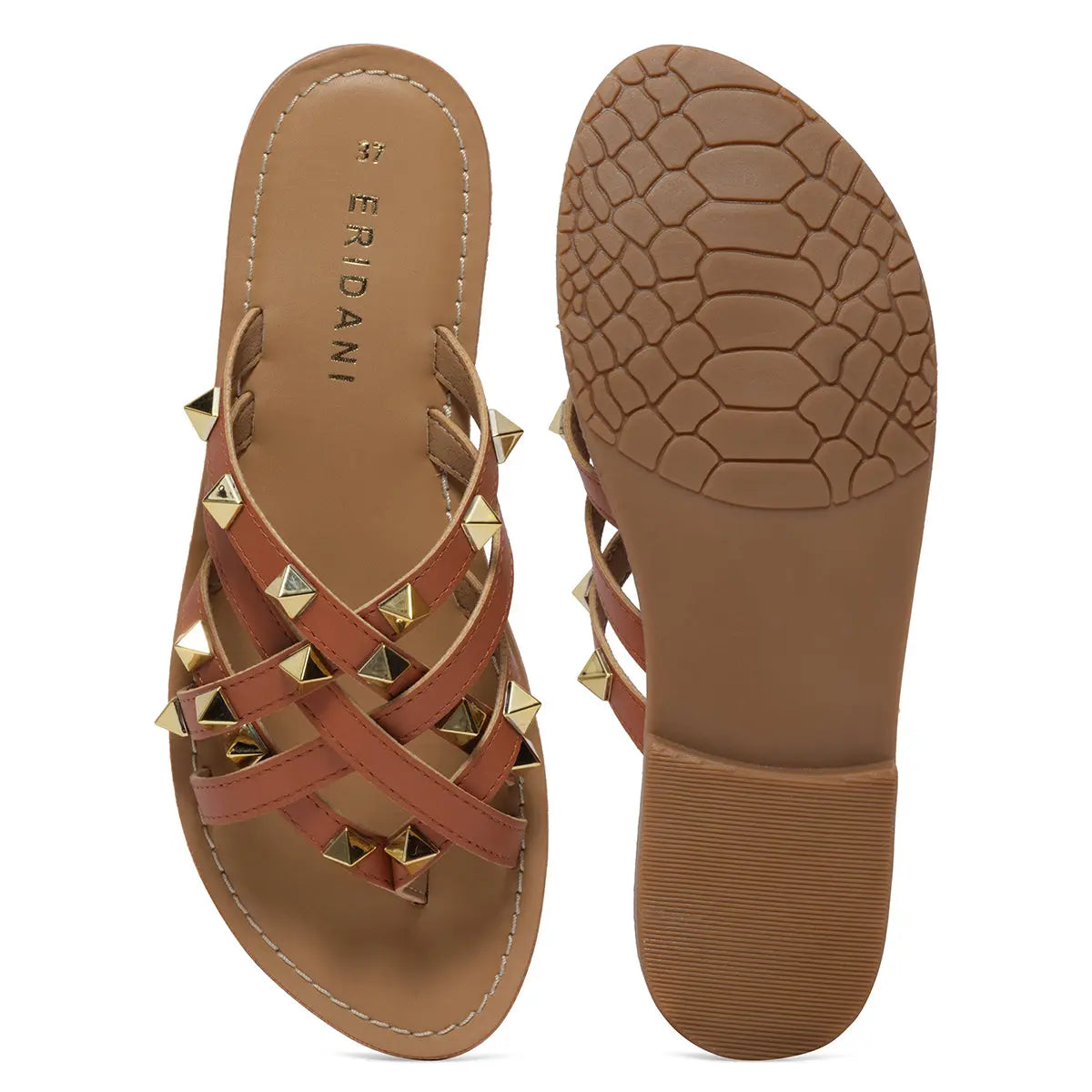 Mian Studded Flats Indian Leather Company