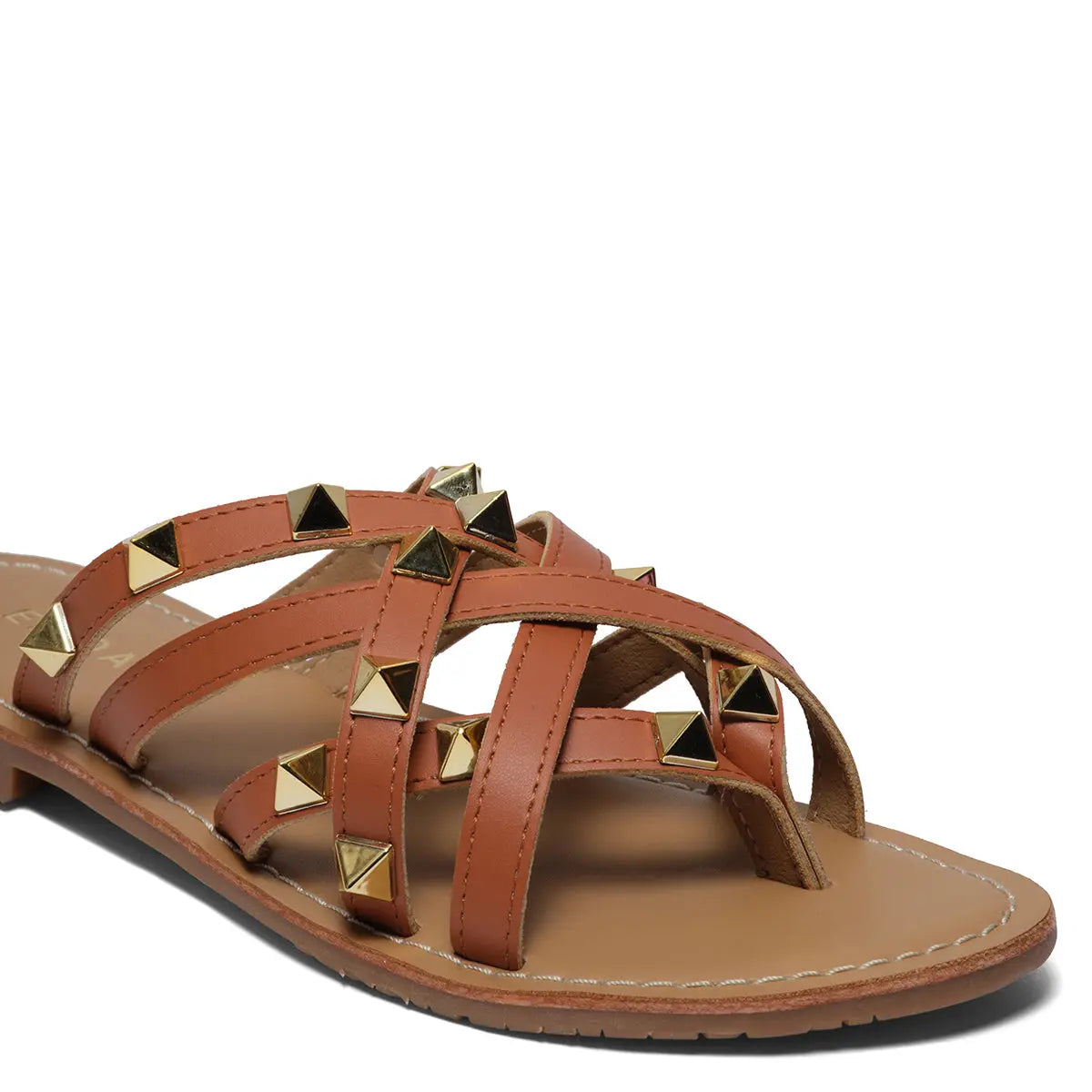 Mian Studded Flats Indian Leather Company
