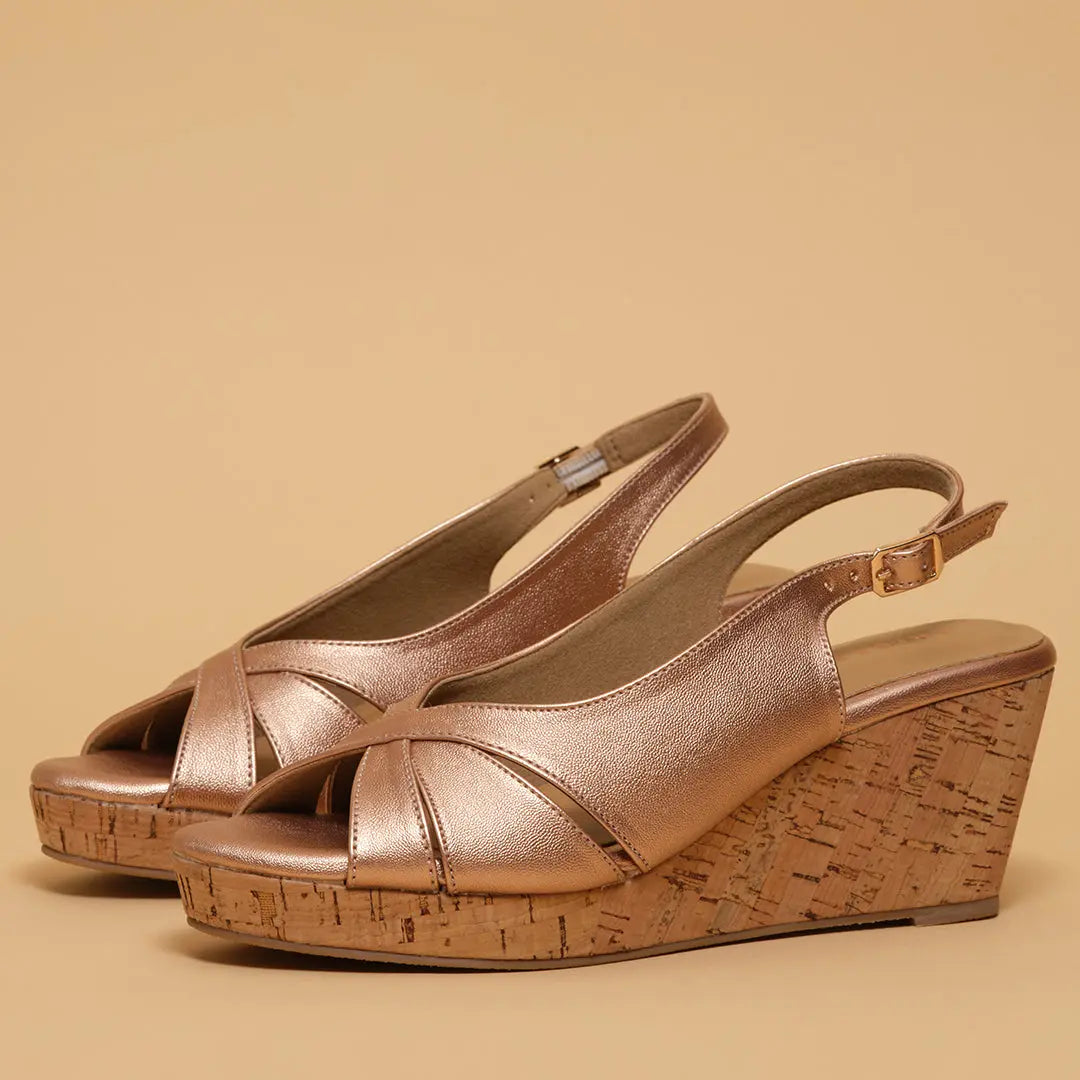 Mysha Peep Toe Wedges Star Footwear