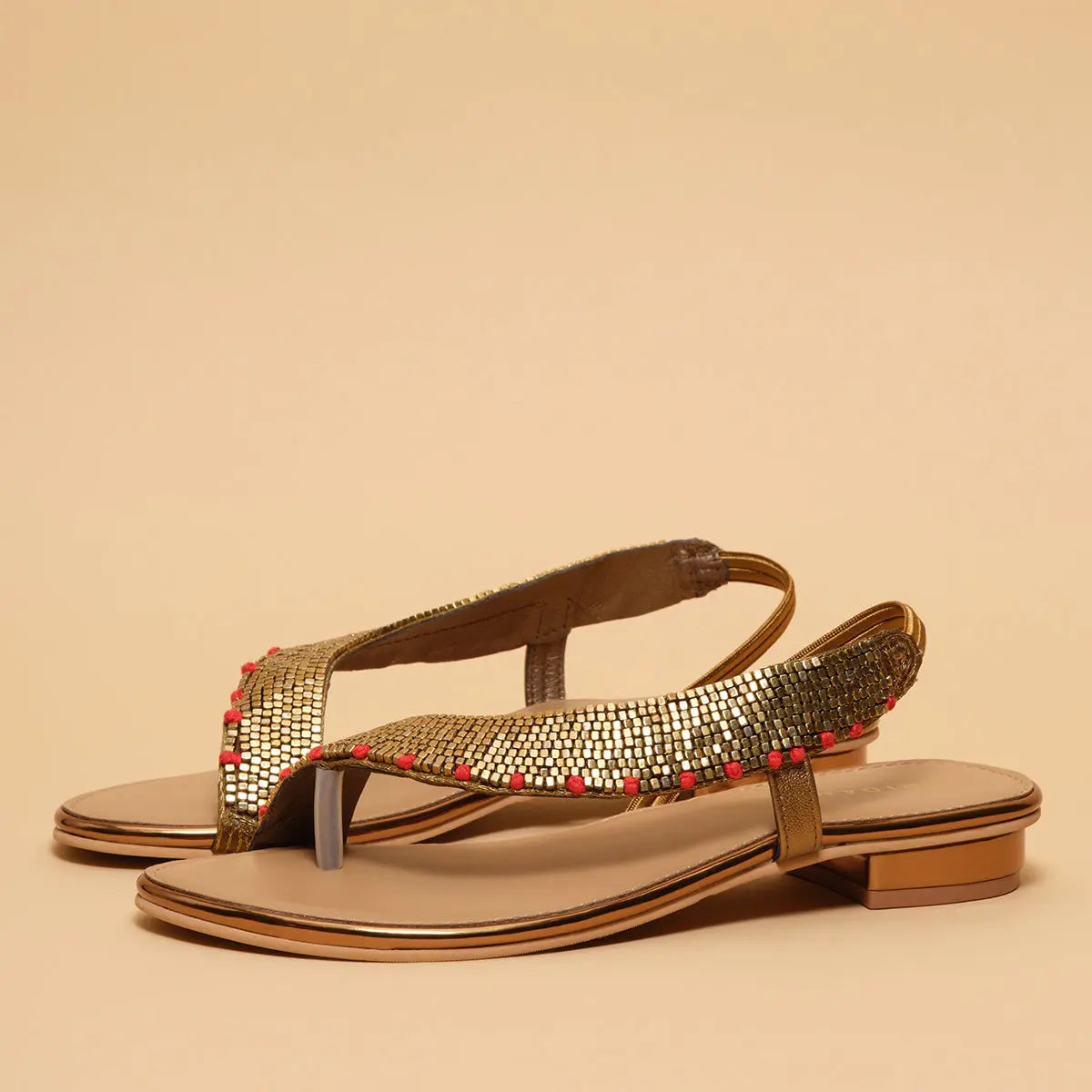 Naaz Embellished Flats Regina Footwear