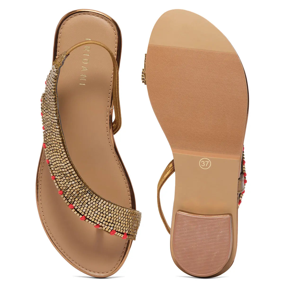 Naaz Embellished Flats Regina Footwear