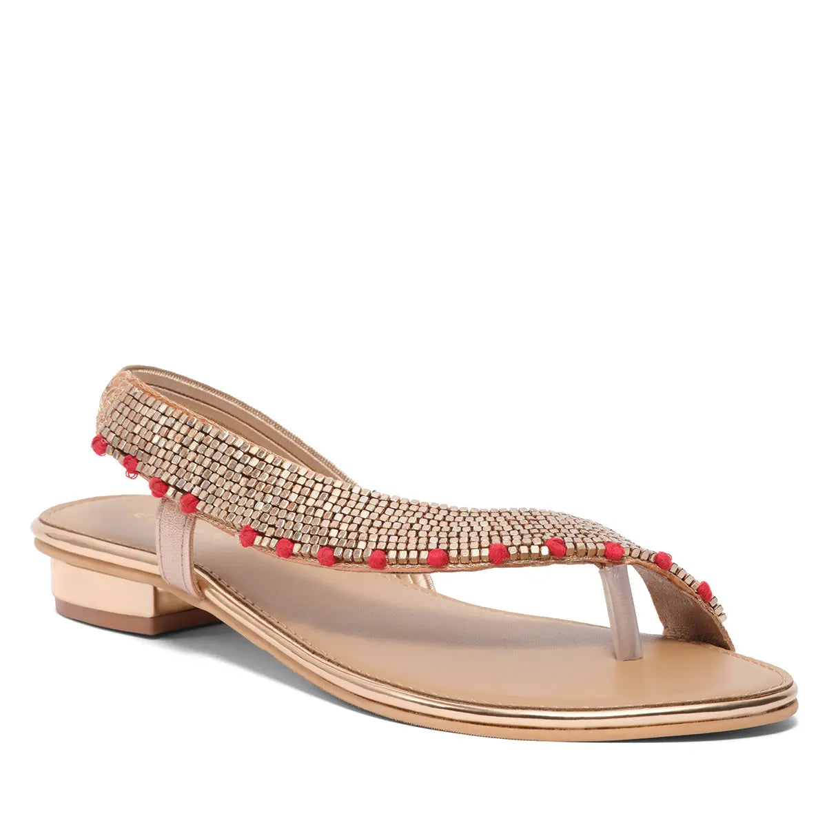 Naaz Embellished Flats Regina Footwear