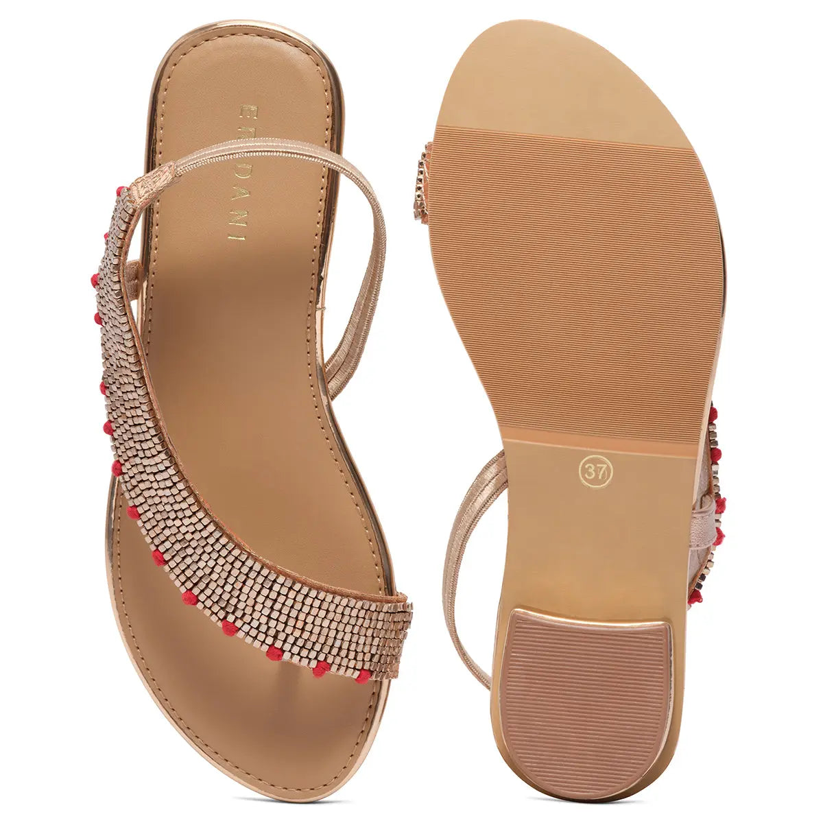 Naaz Embellished Flats Regina Footwear