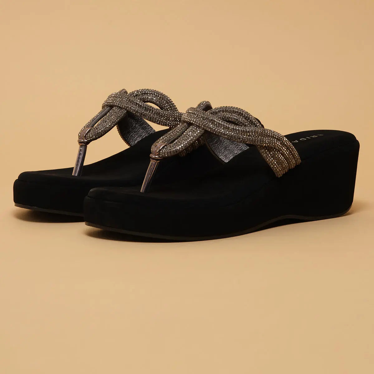 Naysa Rhinestone Wedges Regina Footwear