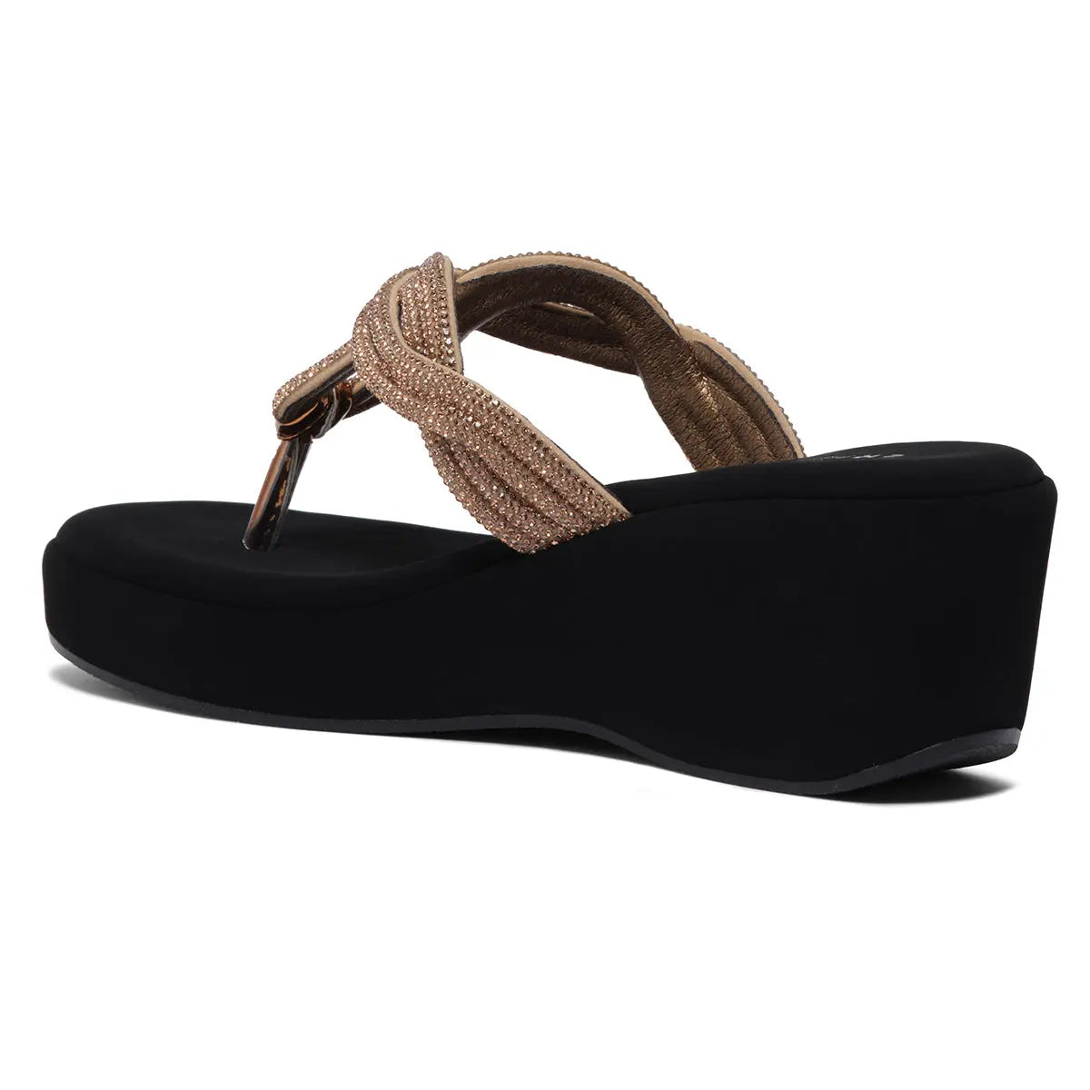 Naysa Rhinestone Wedges Regina Footwear