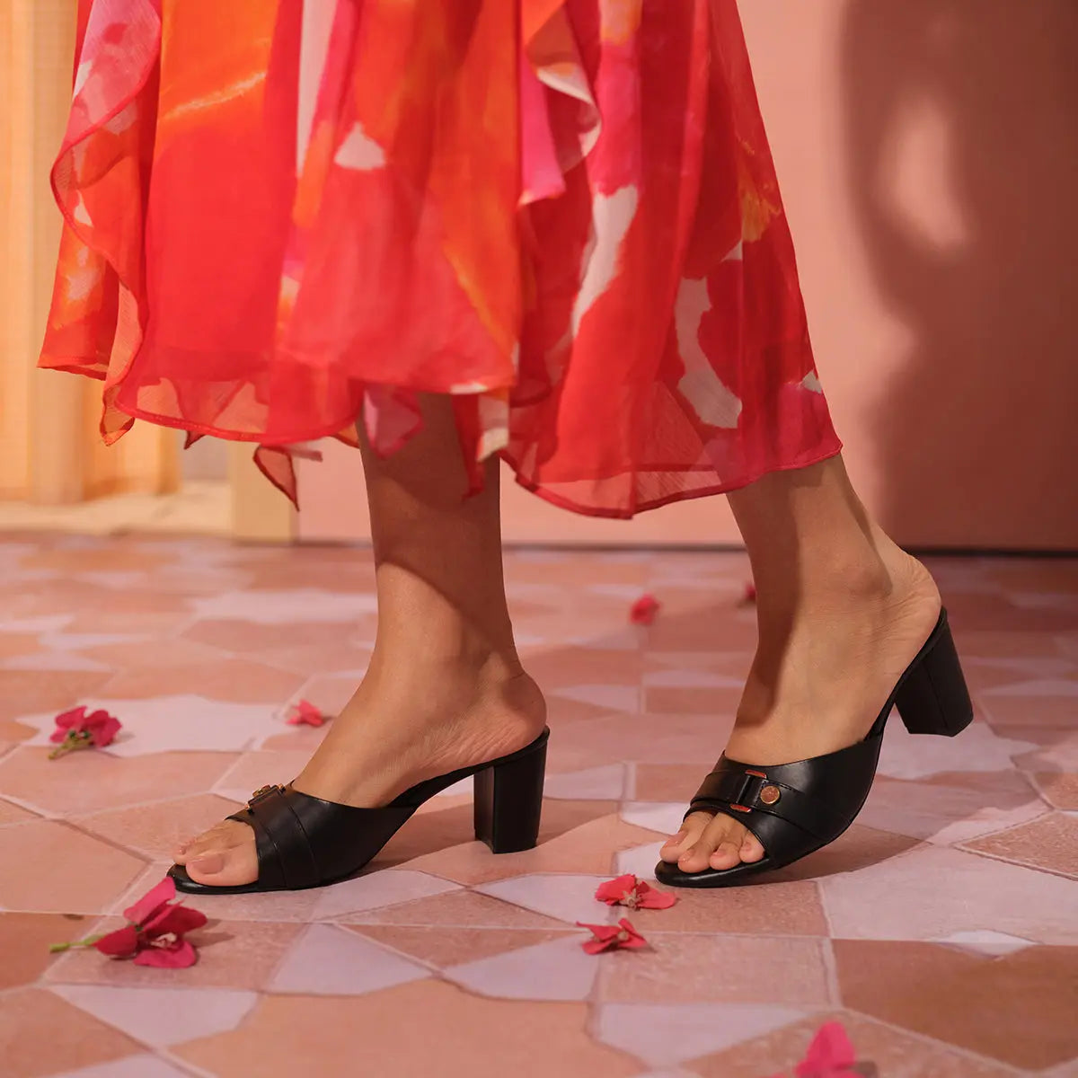 Nelly Slip-on Heels High Choice