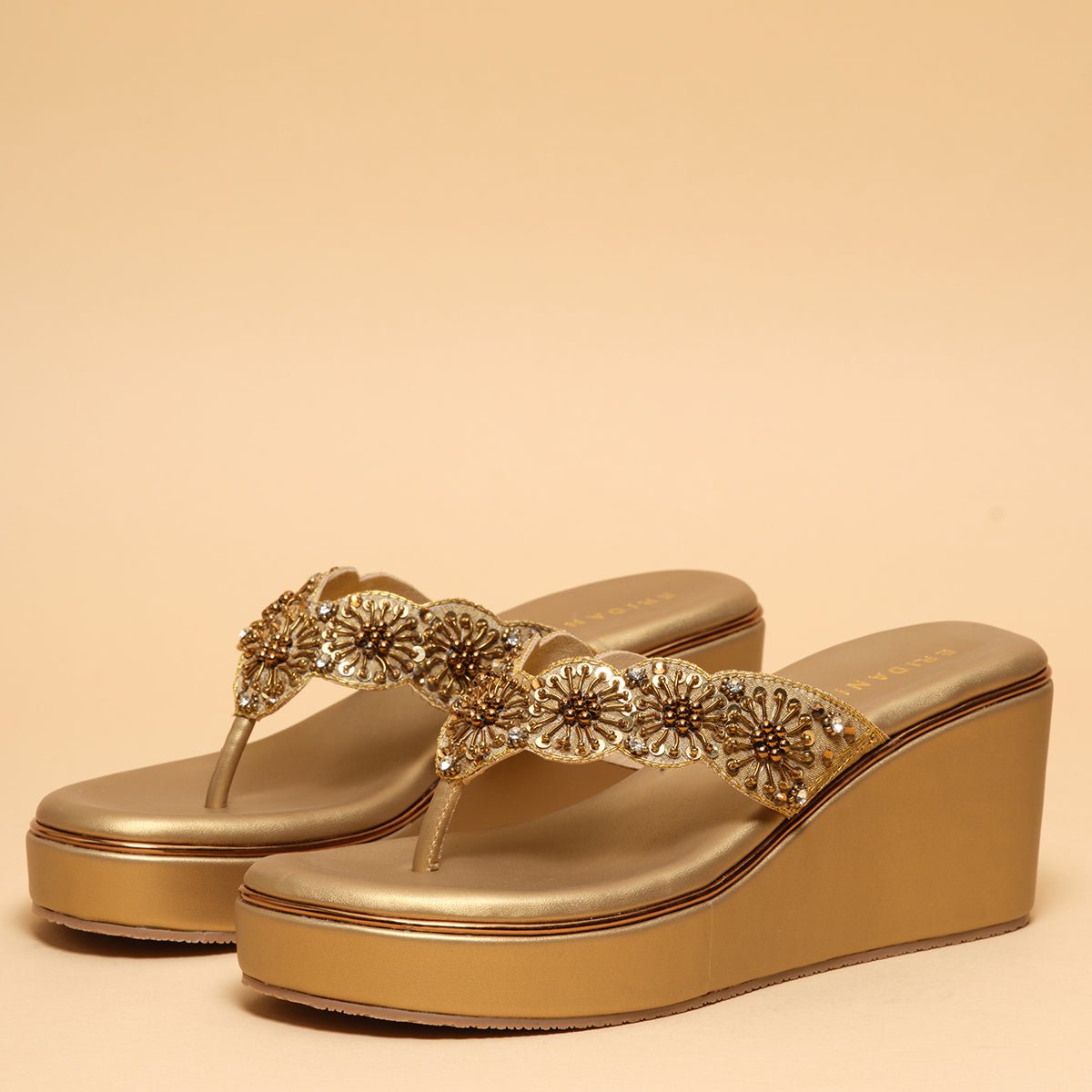 Nida Embroidered Wedges Zafer Style Enterprise Eridani