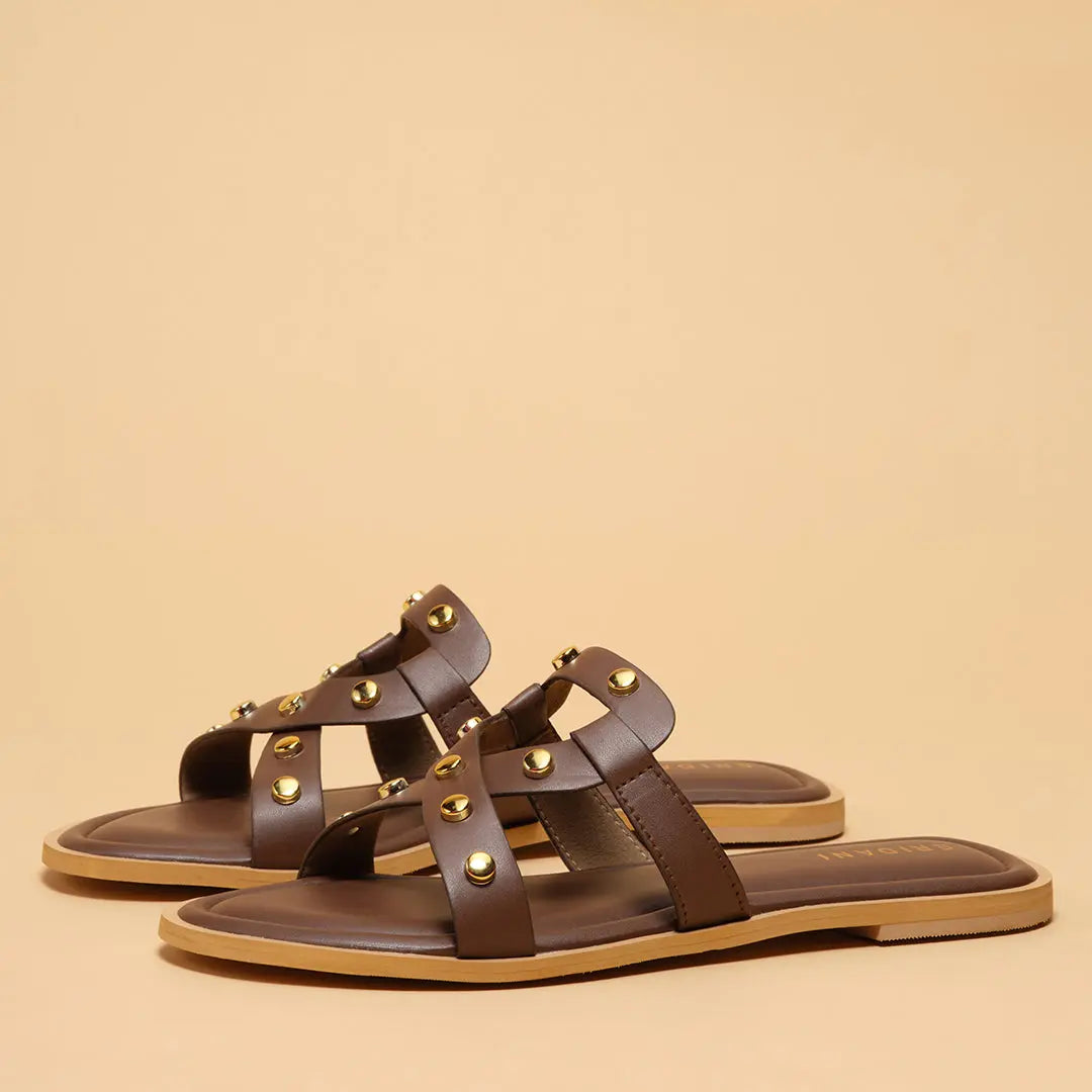 Nyssa Studded Slides Sterling shoes
