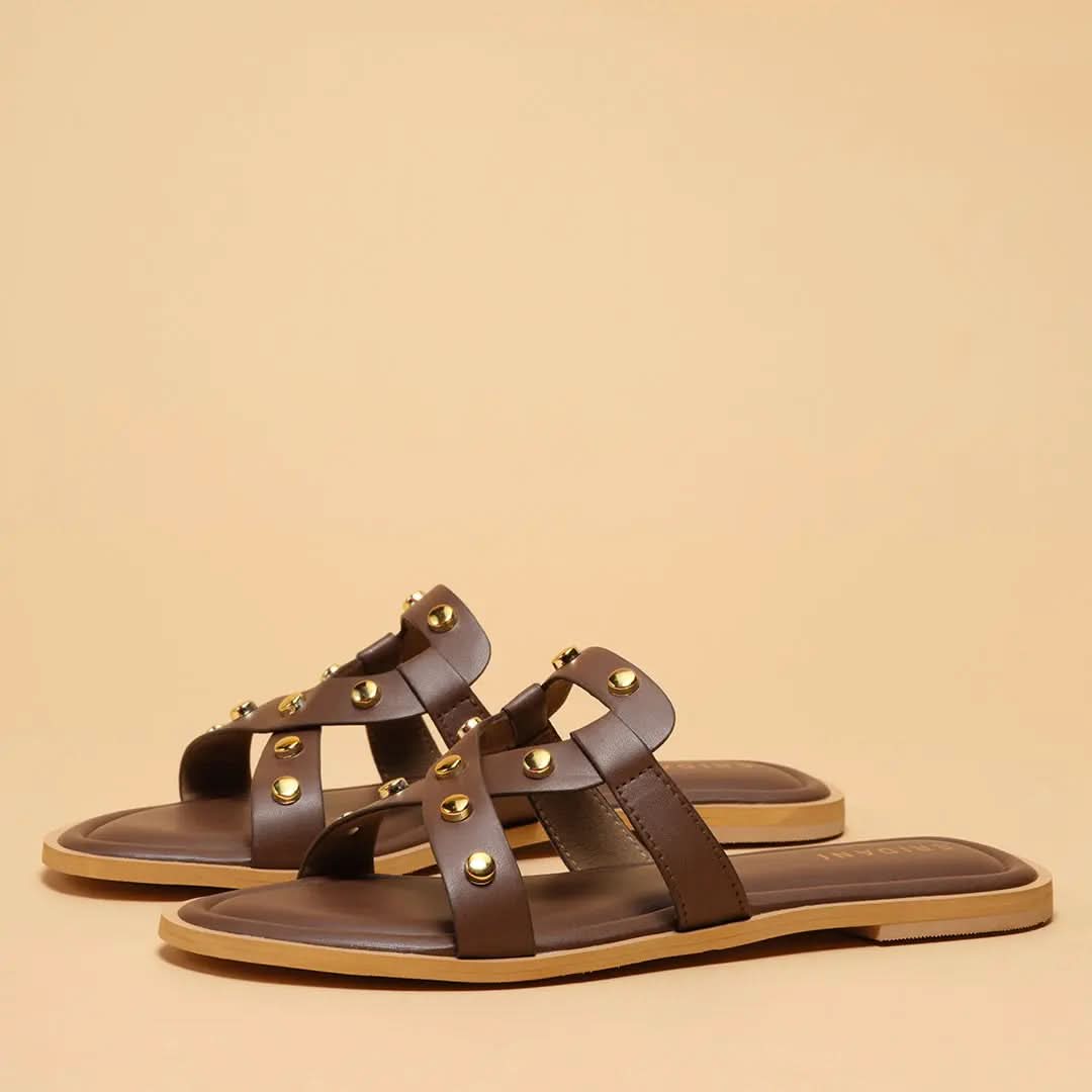 Nyssa Studded Slides Sterling shoes