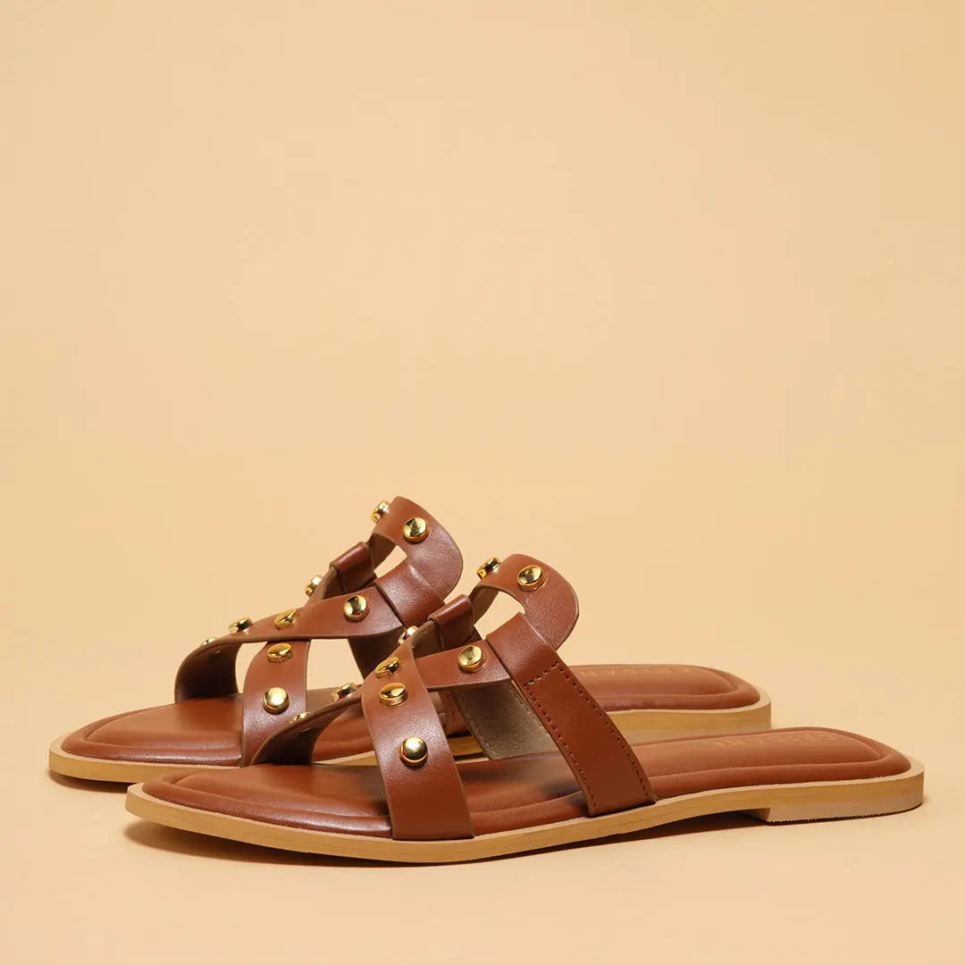 Nyssa Studded Slides Sterling shoes