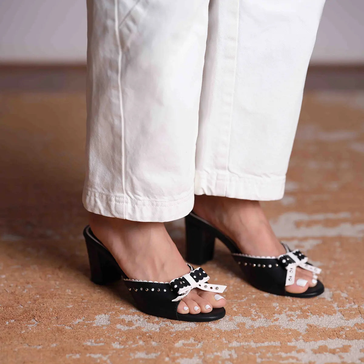 Polka Knot Heels Saifi Traders