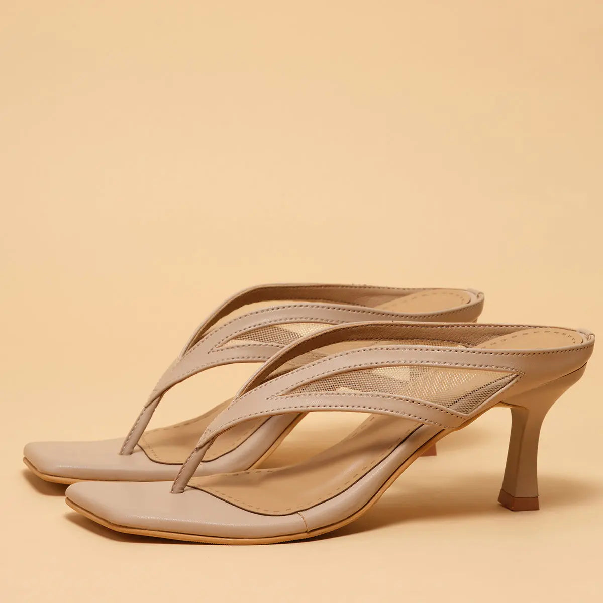 Prune Thong Heels Macro Footwear