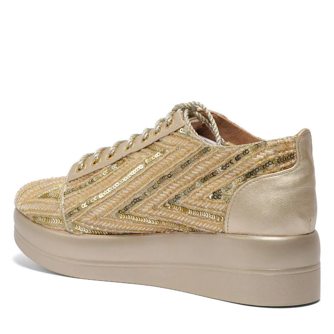Rahee Embroidered Sneakers Diamond Footwear
