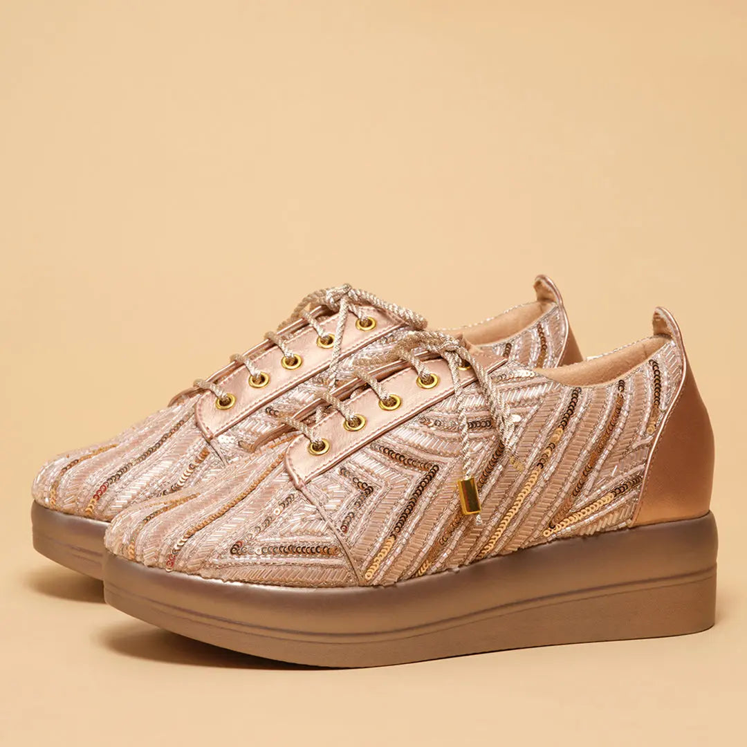 Rahee Embroidered Sneakers Diamond Footwear
