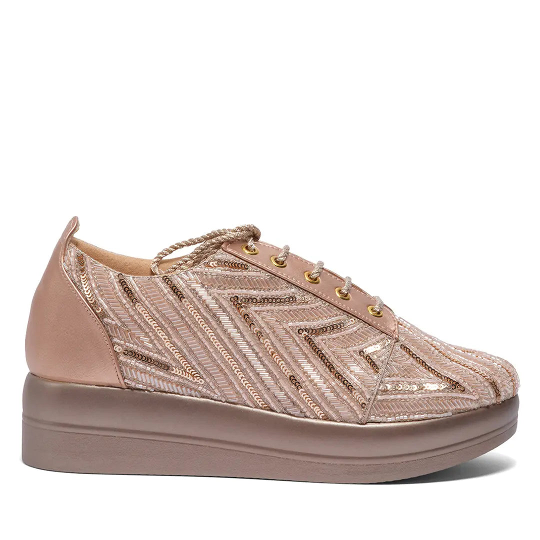 Rahee Embroidered Sneakers Diamond Footwear