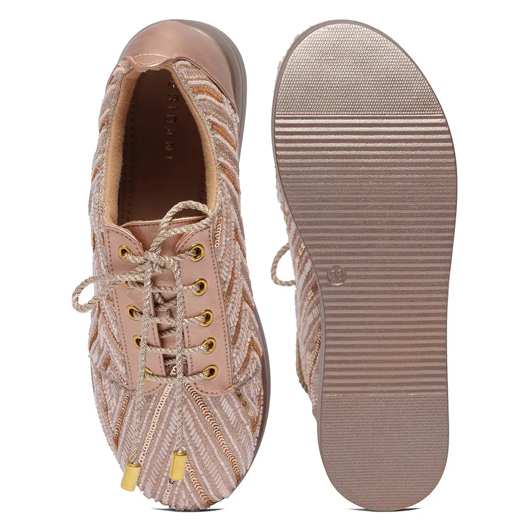 Rahee Embroidered Sneakers Diamond Footwear