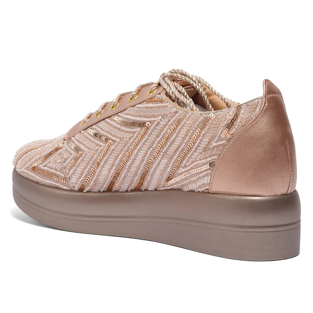 Rahee Embroidered Sneakers Diamond Footwear