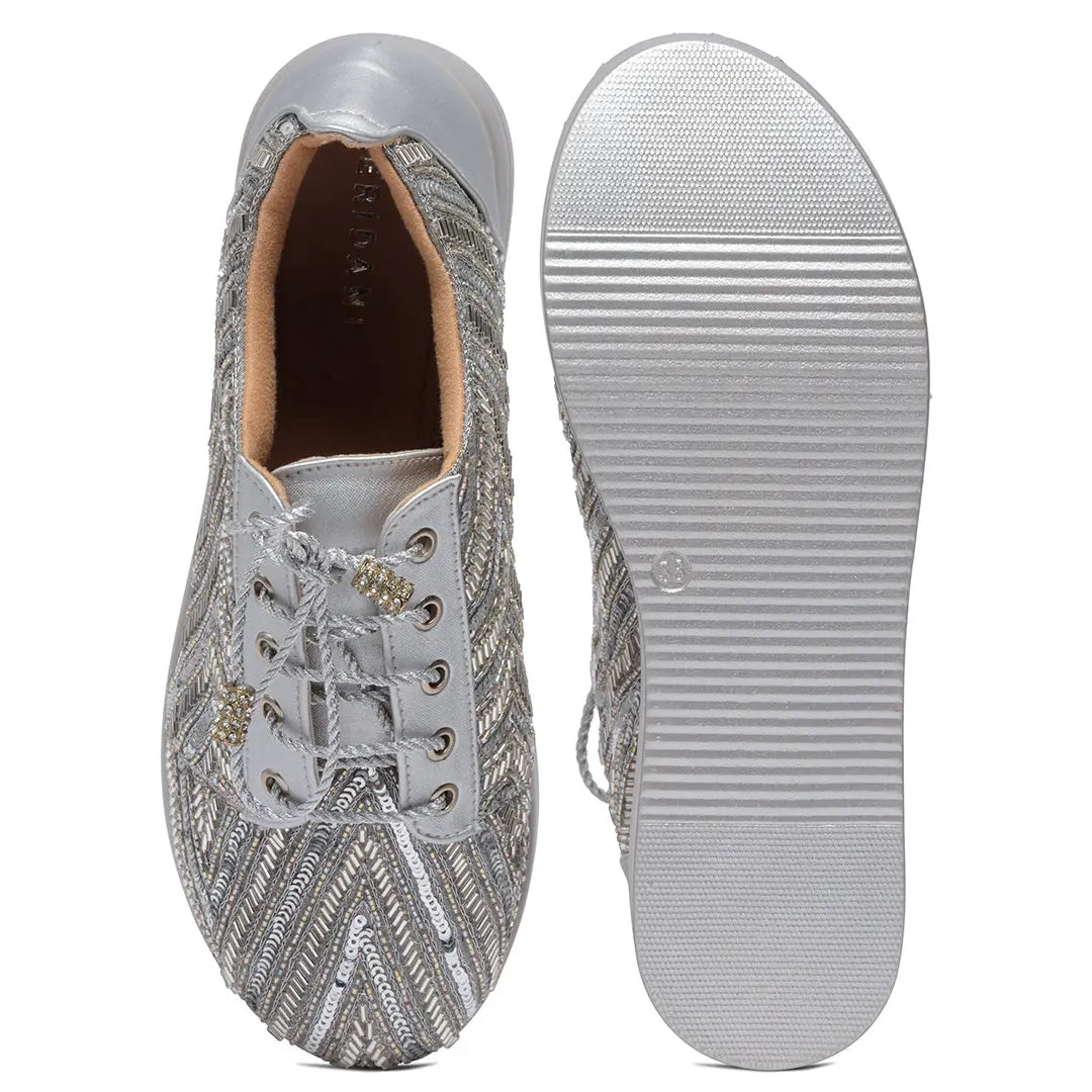 Rahee Embroidered Sneakers Diamond Footwear