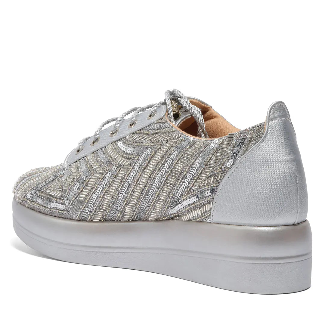 Rahee Embroidered Sneakers Diamond Footwear