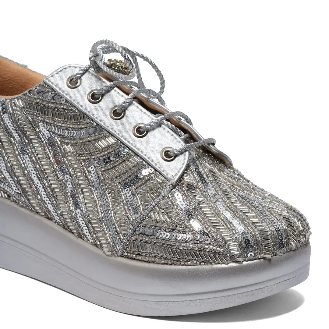 Rahee Embroidered Sneakers Diamond Footwear