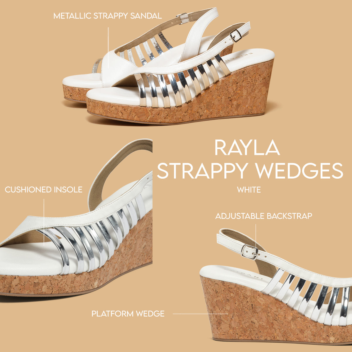 Rayla Strappy Wedges Anshika Eridani
