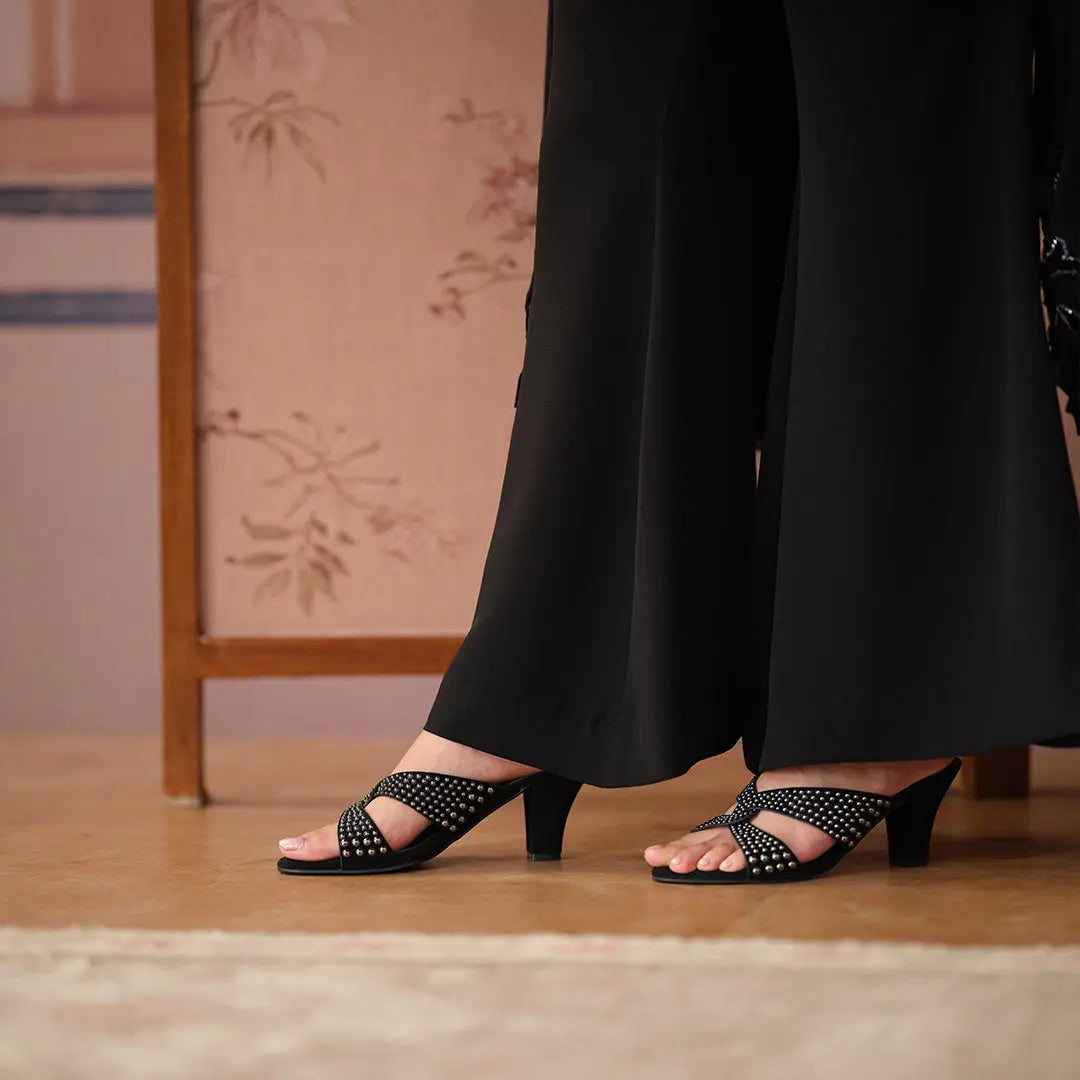 Rebecca Studded Heels Diamond Footwear