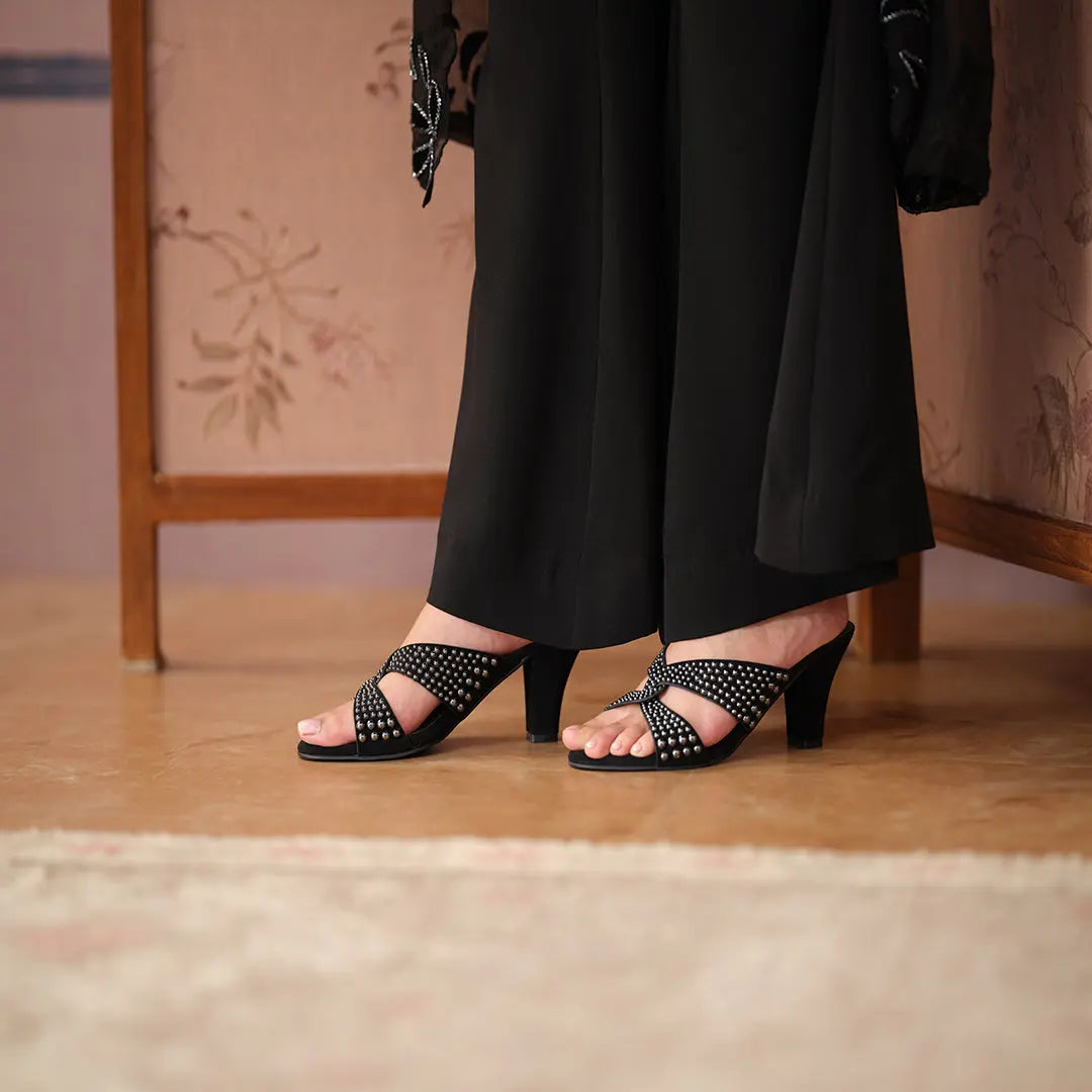 Rebecca Studded Heels Diamond Footwear