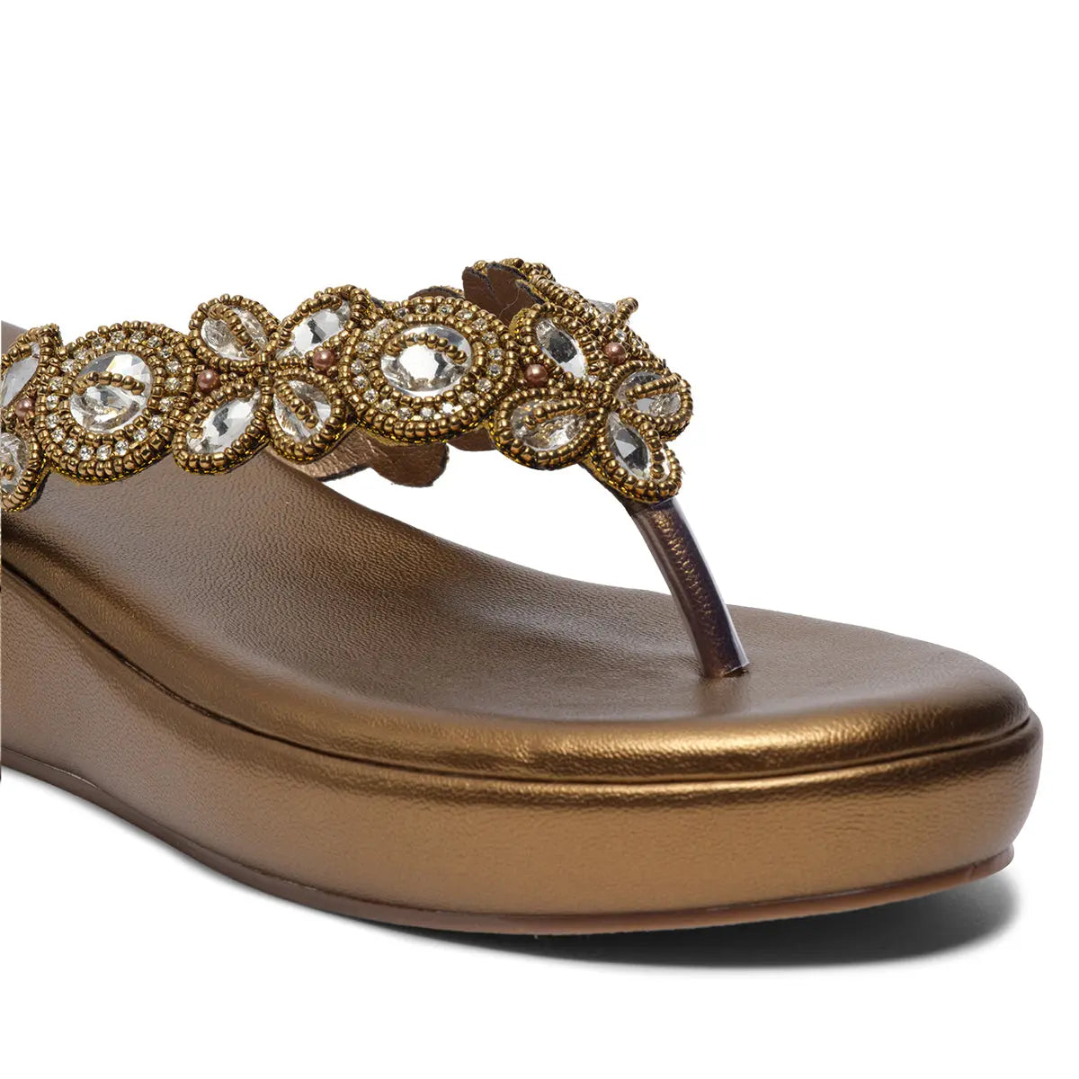 Riyana Thong Wedges Regina Footwear