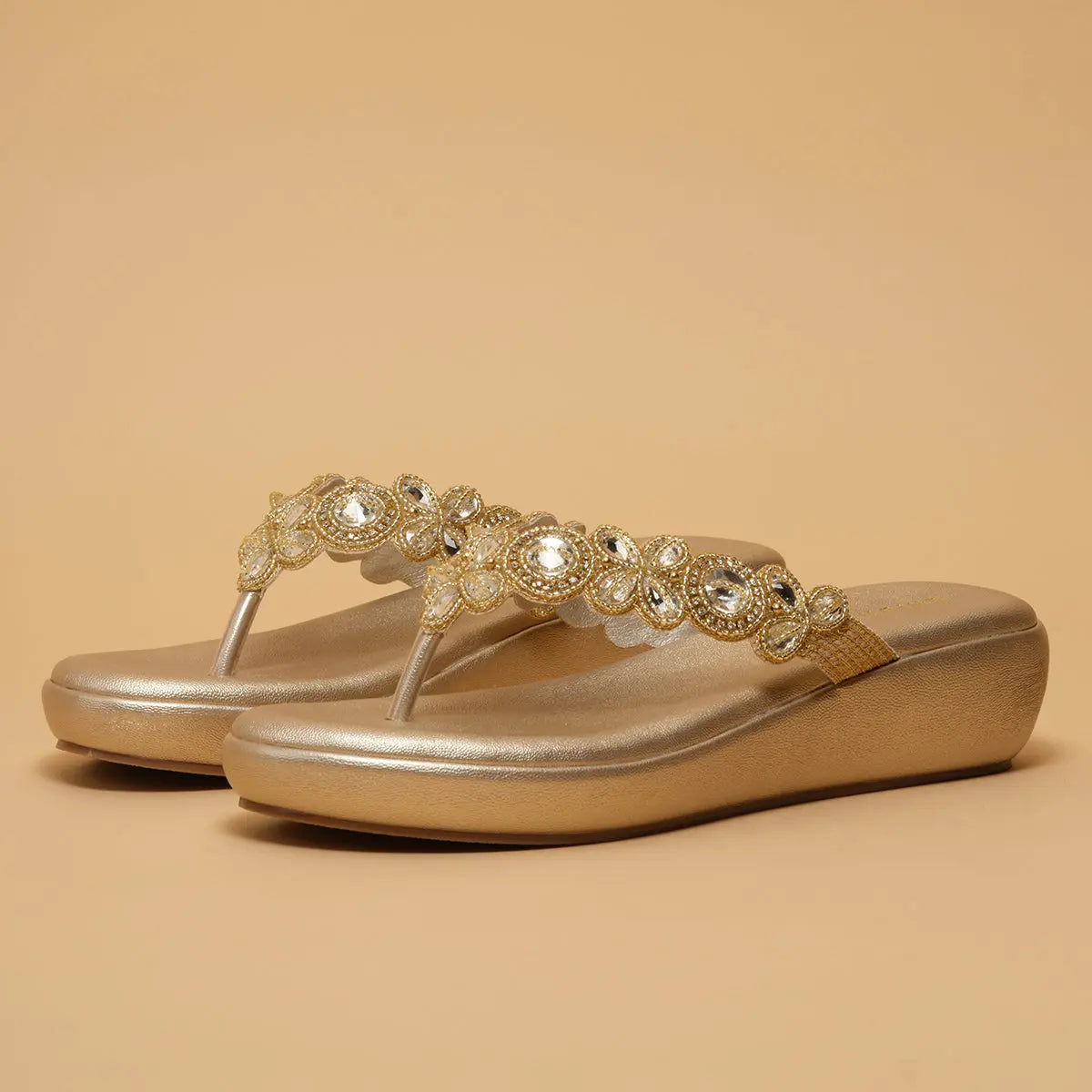 Riyana Thong Wedges Regina Footwear