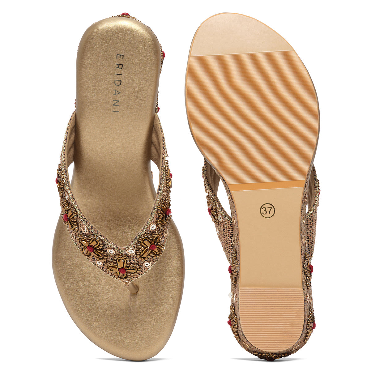 Roohee Embroidered Wedges Mahek Footwear Eridani