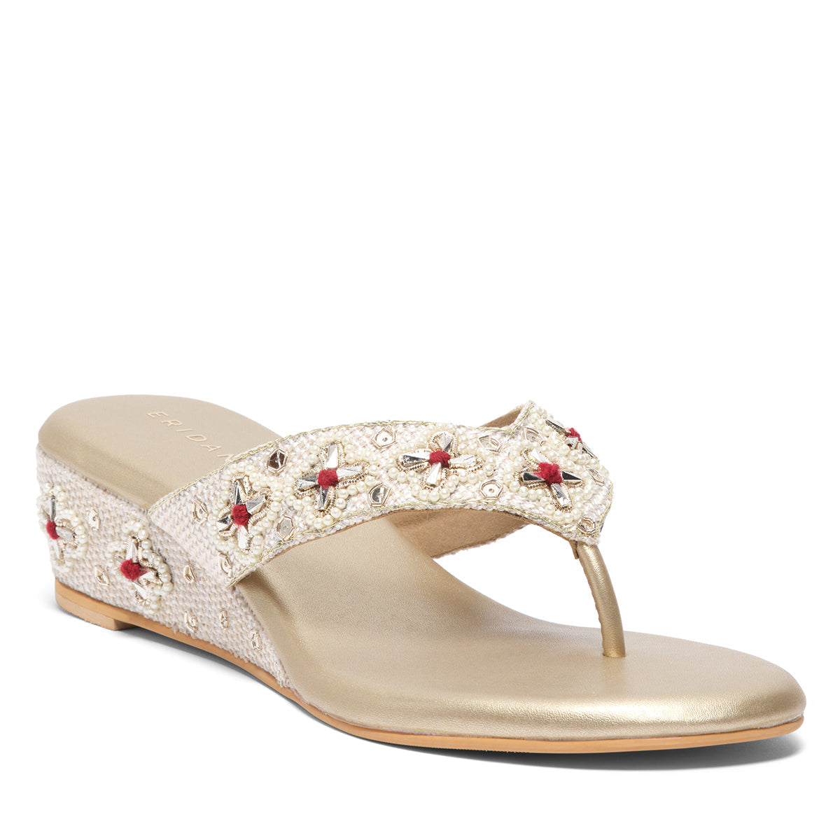Roohee Embroidered Wedges Mahek Footwear Eridani