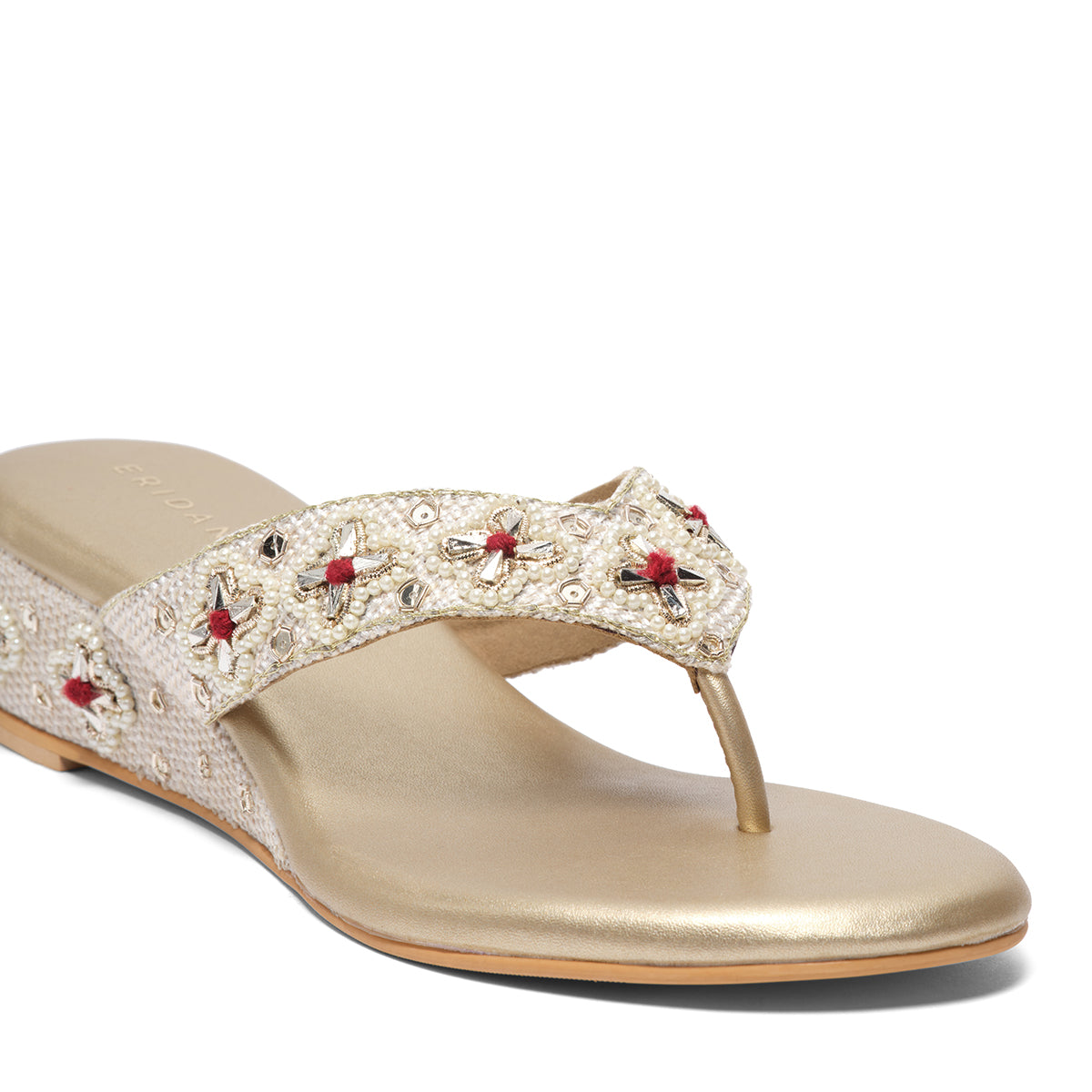 Roohee Embroidered Wedges Mahek Footwear Eridani