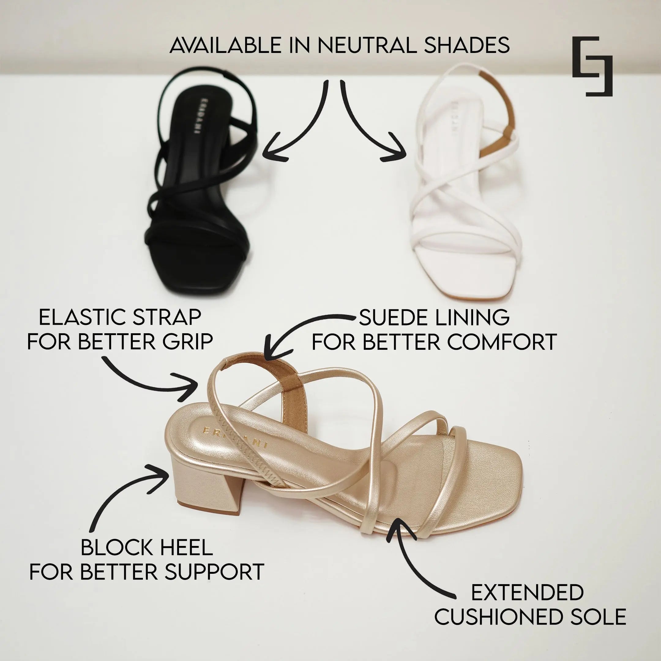 Seren Strappy Heels KM Footwear