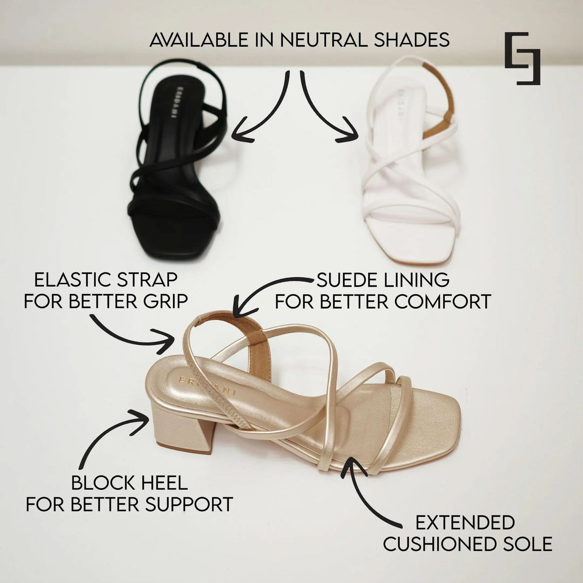 Seren Strappy Heels KM Footwear