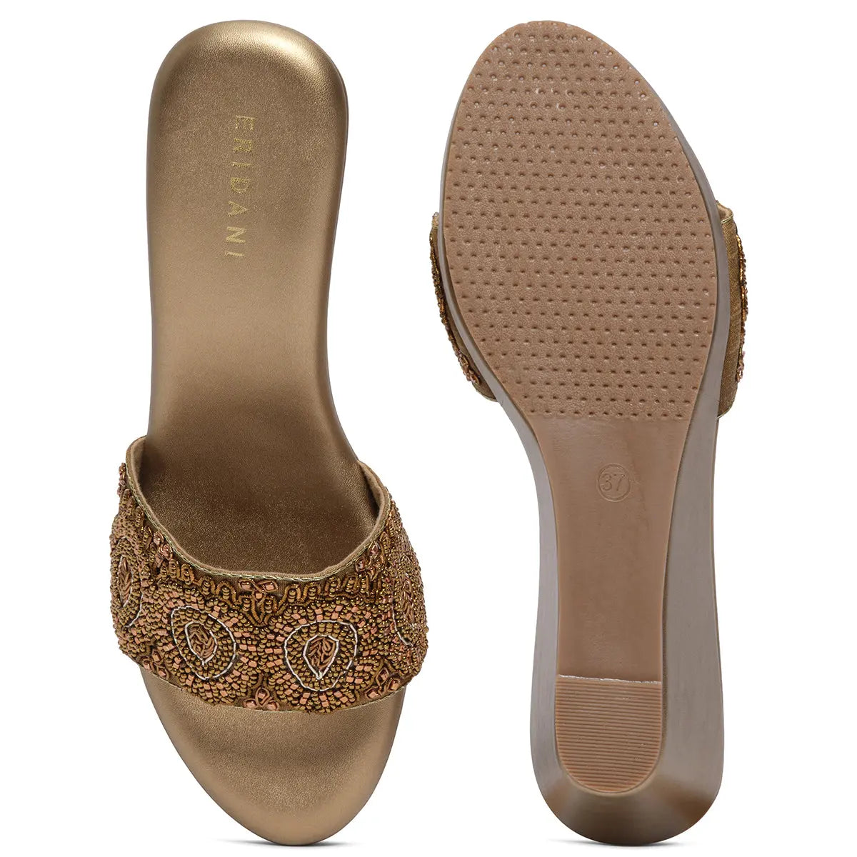 Shyra Embroidered Wedges Mahek Footwear Eridani