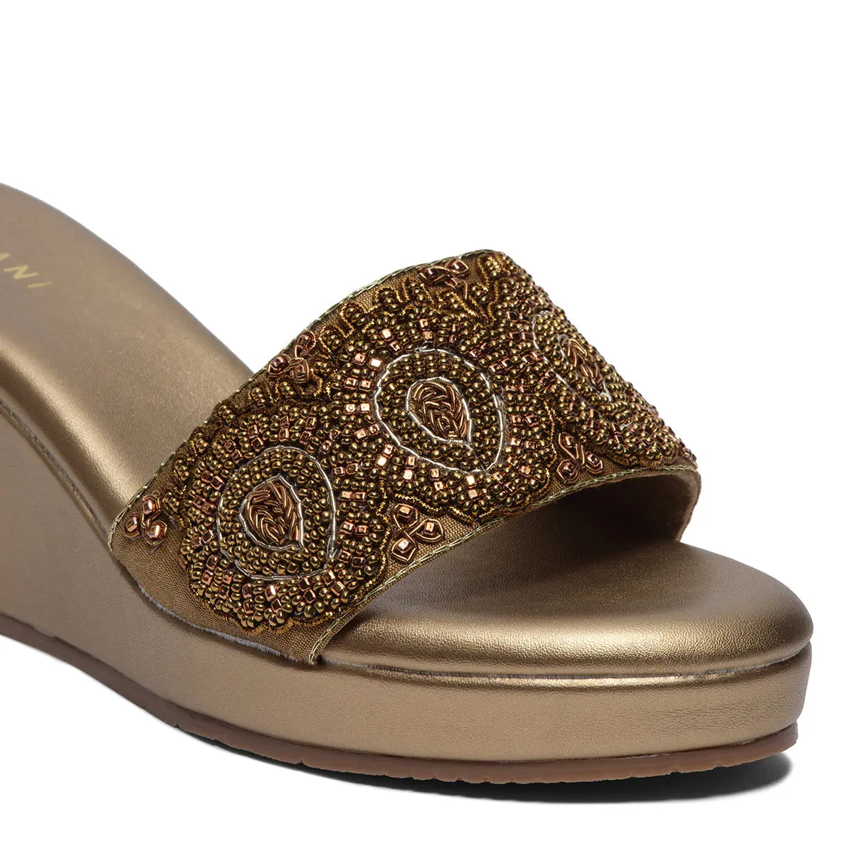 Shyra Embroidered Wedges Mahek Footwear Eridani