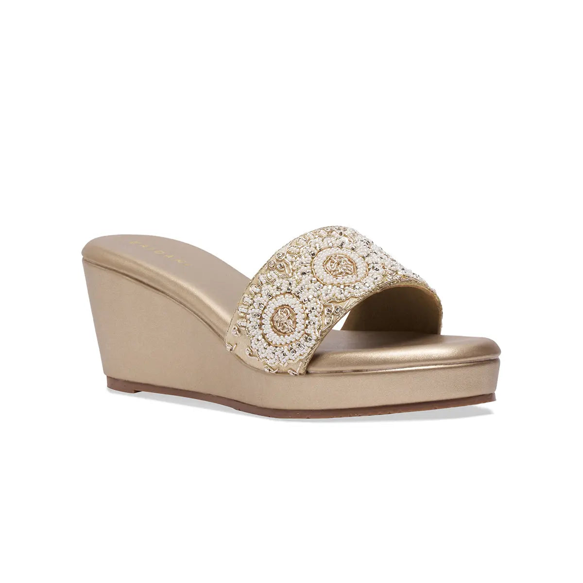 Shyra Embroidered Wedges Mahek Footwear Eridani