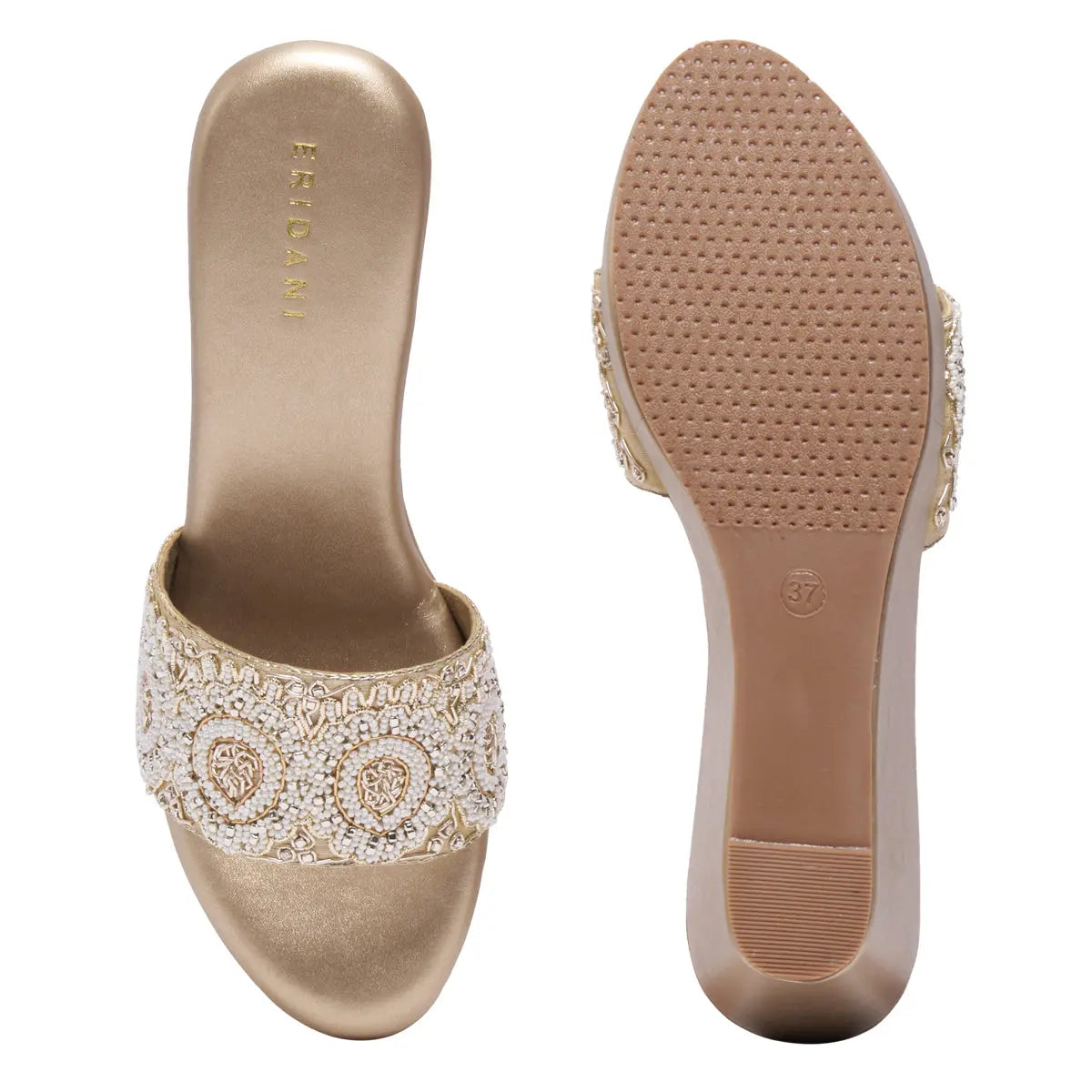Shyra Embroidered Wedges Mahek Footwear Eridani