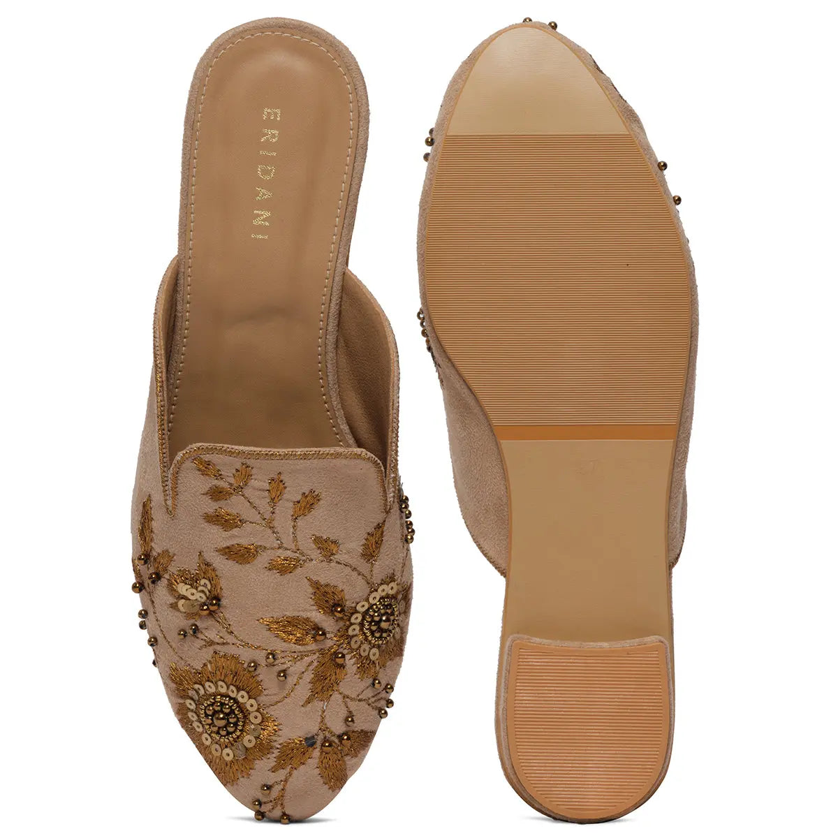 Sidra Embroidered Mules Macro Footwear